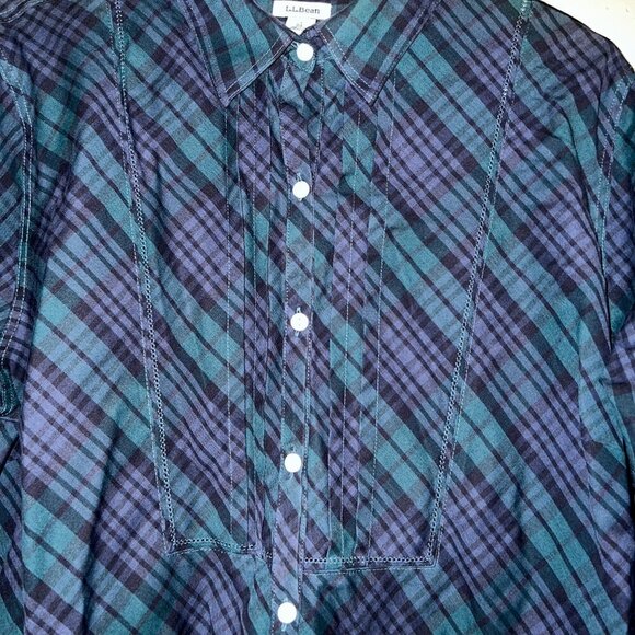 L.L. Bean Women's Plaid Button Down Shirt Size XL - Picture 2 of 6